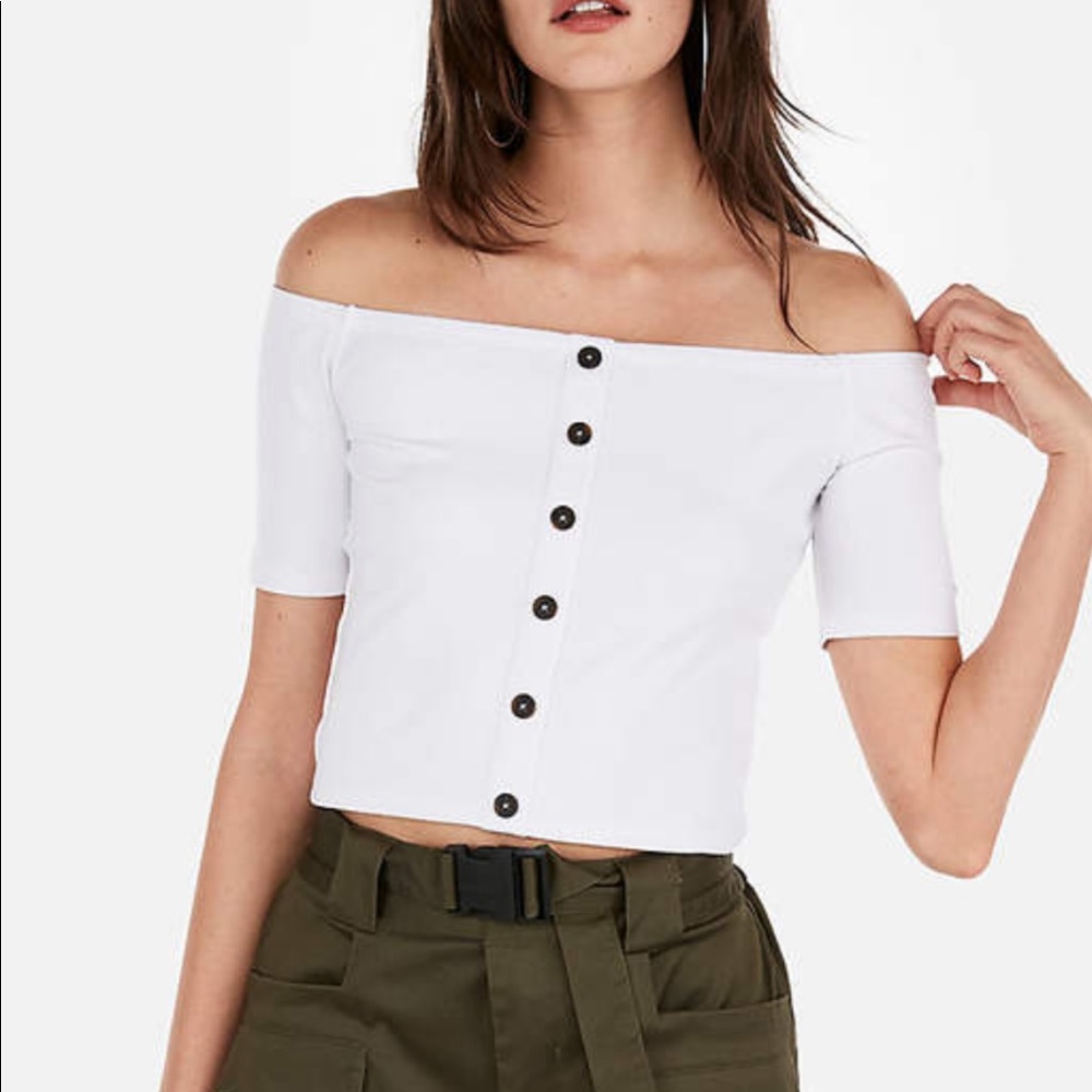 Express Olivia Culpo cropped top